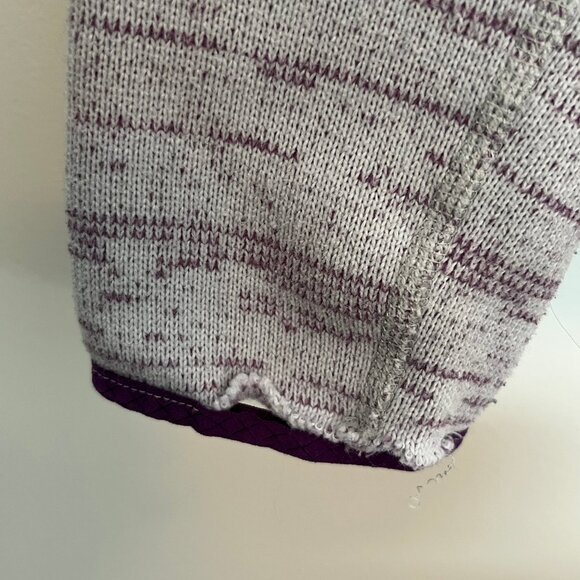 North Face. Hooded Sweater. Grey and Purple Color. Size L (Fits M). Womens. - Picture 9 of 11